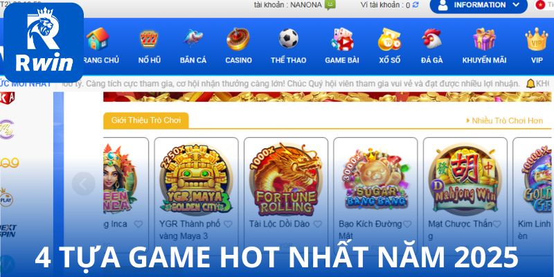 4 tựa game hot nhất năm 2025