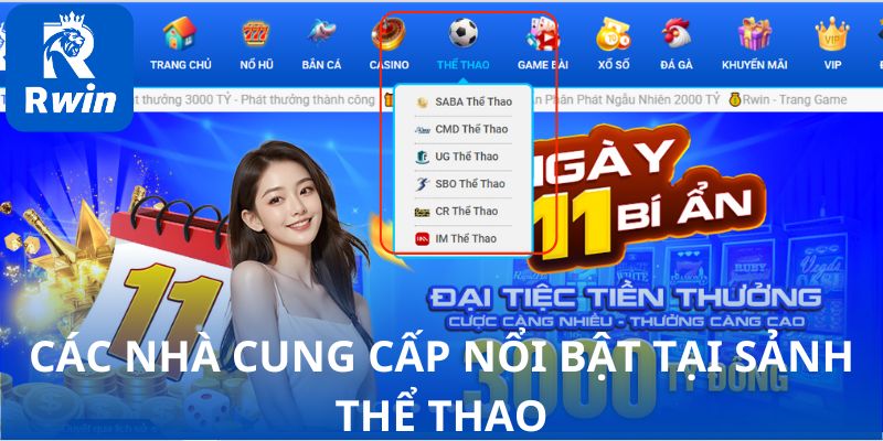 Khám phá các nhà cung cấp nổi bật tại sảnh thể thao