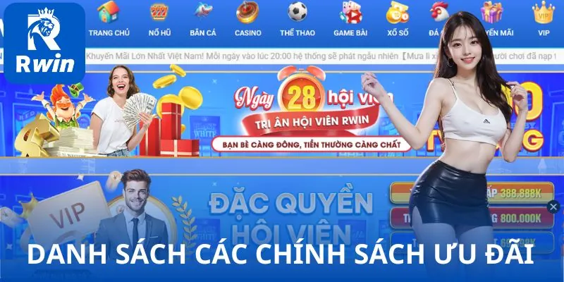 Danh sách các chính sách ưu đãi đặc biệt