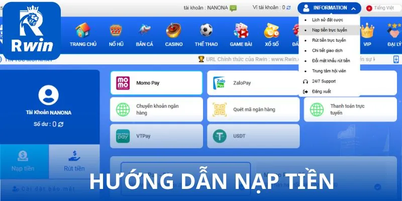 Hướng dẫn chi tiết từng bước nạp tiền cho tân binh