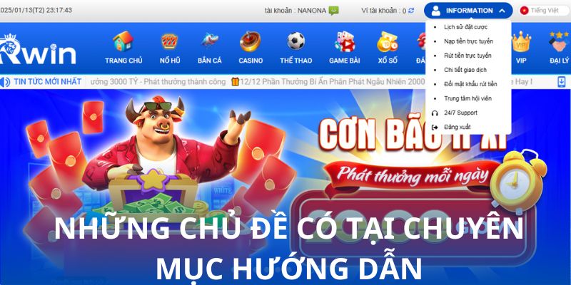 Những chủ đề có tại chuyên mục hướng dẫn